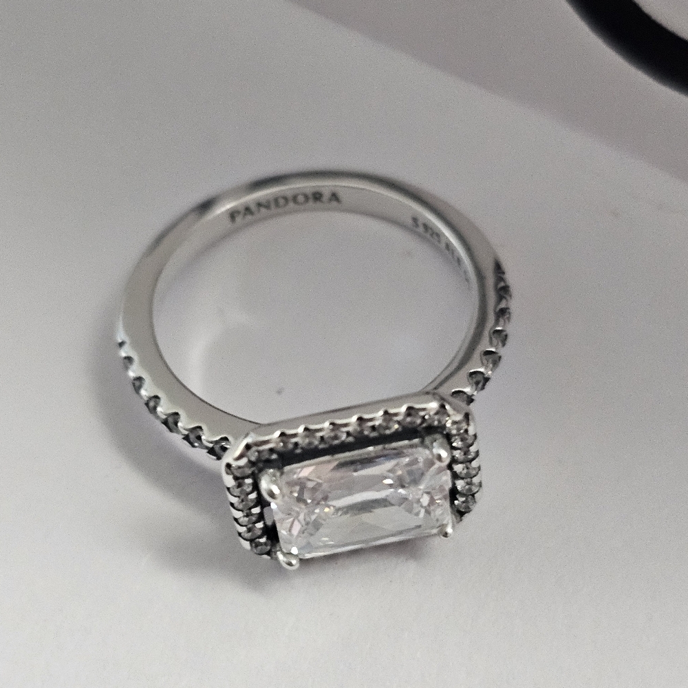 Pandora Rectangular Sparkling Ring - image 4